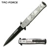 8.5" Mother Of Pearl Stiletto Spring Assisted Knife - Tophatter's Army Products & Self Defense Collectible Weapons - Tophatter Daily Deals