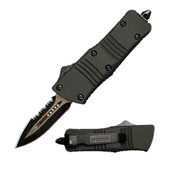 5.5" Wasp Mini Automatic OTF Knife Spear Point Blade Collectible Weapons - Tophatter Daily Deals