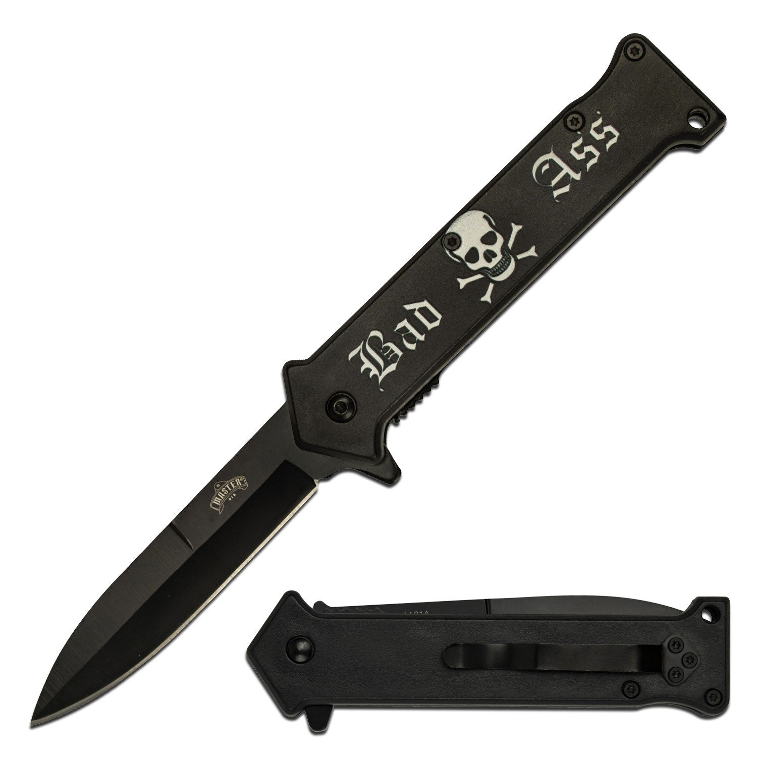 Bad A$$ Skull Spring Assisted Opening 'Legal Automatic' Knife - Tophatter's Guns'N'Weapons Store Collectible Weapons - Tophatter Daily Deals