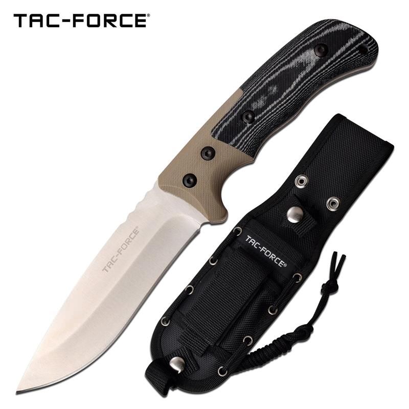 10 Inch Fixed Blade Tactical Knife Tan G10 and Micarta Handle - Tophatter's Inc. Weapons Store Online Collectible Weapons - Tophatter Daily Deals
