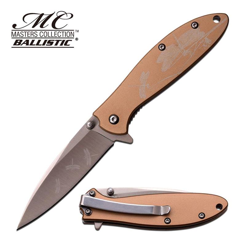 Masters Collection Ballistic Dragonfly Design on Blade And Handle Spring Assisted Knife - Tophatter's Inc. Weapons Store Online Collectible Weapons - Tophatter Daily Deals