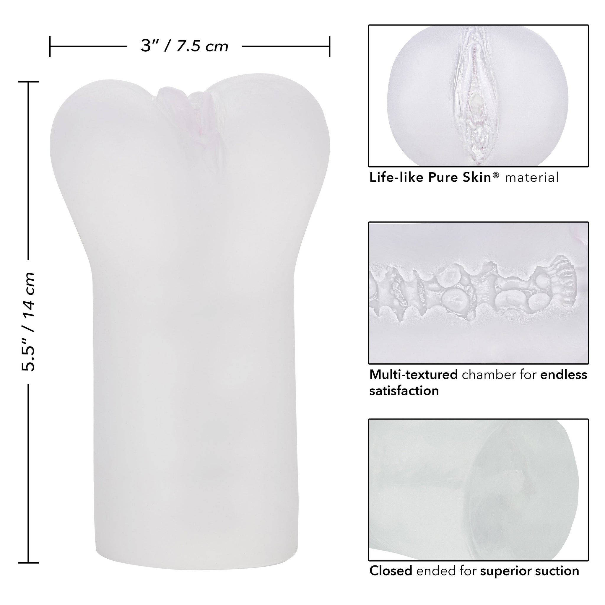 Boundless Vulva Masturbator – Soft Life-Like Clear Masturbator Sleeve > Sex Toys For Men > Masturbators > Manual - Tophatter Daily Deals