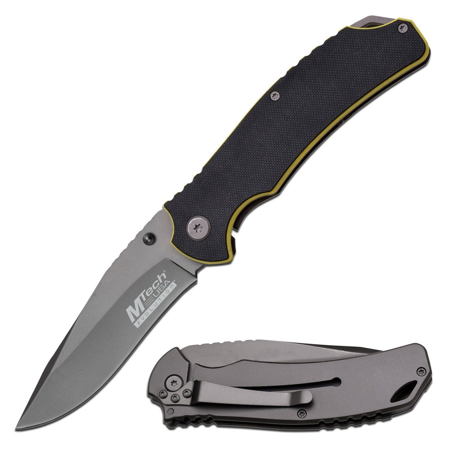 MTech Evolution Spring Assisted Everyday Carry Knife G10 Handle - TOPHATTER'S ARMORY DEALS Collectible Weapons - Tophatter Daily Deals