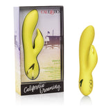 California Dreaming Venice Vixen Yellow Silicone Massager with 10 Vibration Functions and Waterproof Design > Vibrators > Ladies > Rabbit - Tophatter Daily Deals