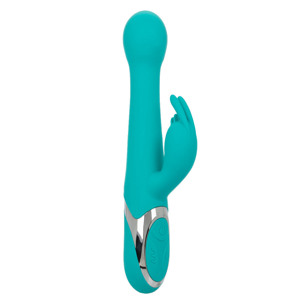 CalExotics Enchanted Oscillate Teal with Thrusting and Rotating, Rechargeable, Waterproof Silicone, 8.5 Inches > Vibrators > Ladies > Rabbit - Tophatter Daily Deals