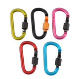 Heavy Duty Carabiner Clips UK - 6X Carabiner Hook D-Ring Screw Lock Outdoor Rock Buckle Max 50KG Apparel & Accessories - Tophatter Daily Deals