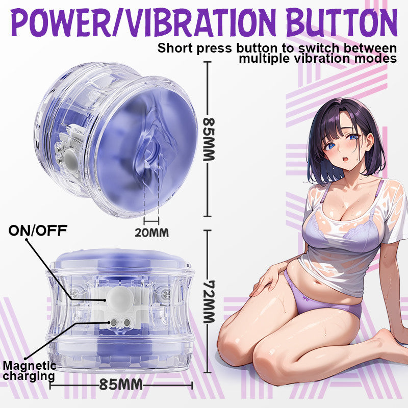 DOIFX-Pocket Girl 5 Vibration Modes Vagina + Anal Double Entrance Male Masturbator Masturbation Cup - Tophatter Daily Deals