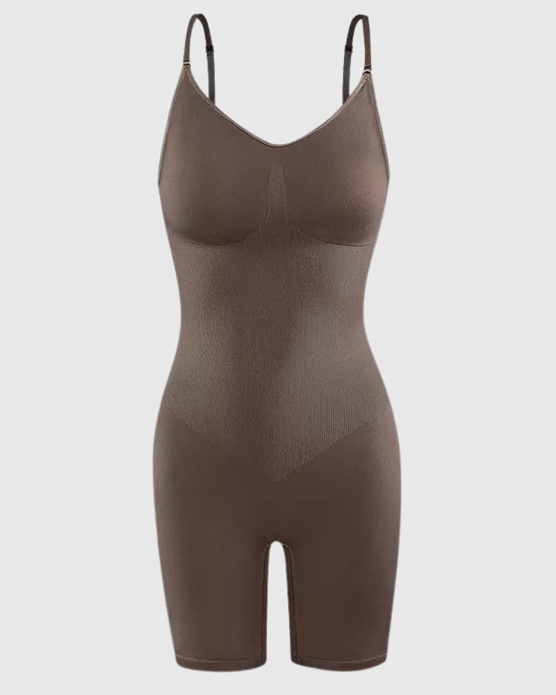 Revenge Body Smoothing Seamless Bodysuit Mocha Brown Bodysuit - Tophatter Daily Deals
