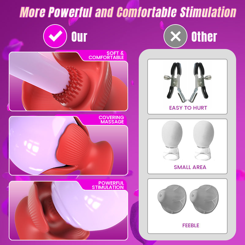 Acmejoy - 10 Pinching 10 Vibrating Nipple Toys Nipple Vibrator Vibrators - Tophatter Daily Deals