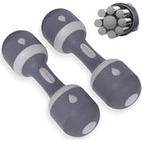 Weights Dumbbell Set - 5-IN-1 Adjustable Weights Dumbbell Set Gray Dumbbeells - Tophatter Daily Deals