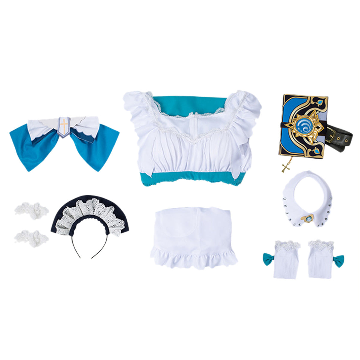 Genshin Impact x Sweets Paradise Barbara Maid Cosplay Costume Costume - Tophatter Daily Deals