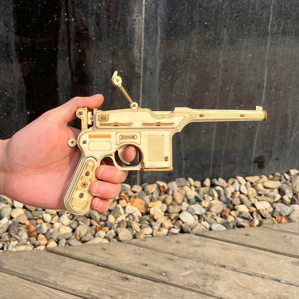 Mauser Military Pistol Wooden Model Pistol 3D Puzzle - Tophatter Daily Deals