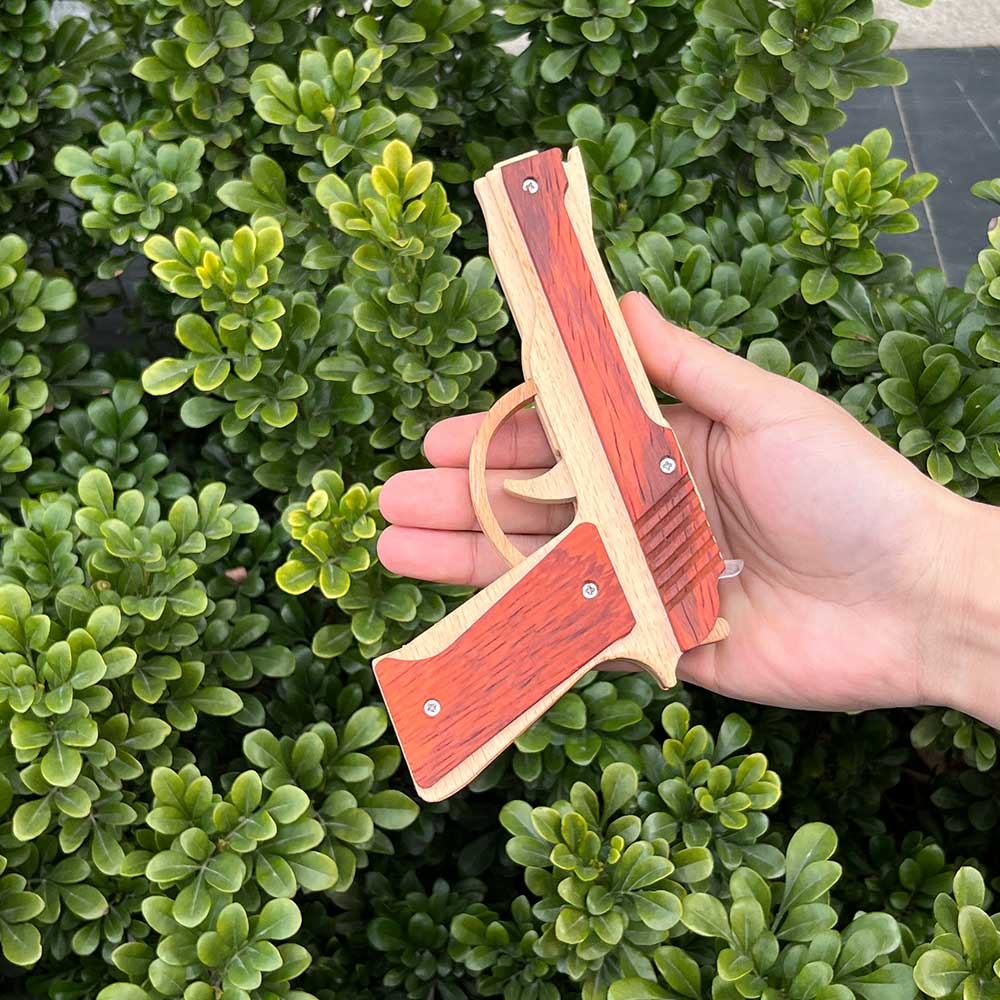 Wooden M9 Replica Rubber Band Gun - Tophatter Daily Deals