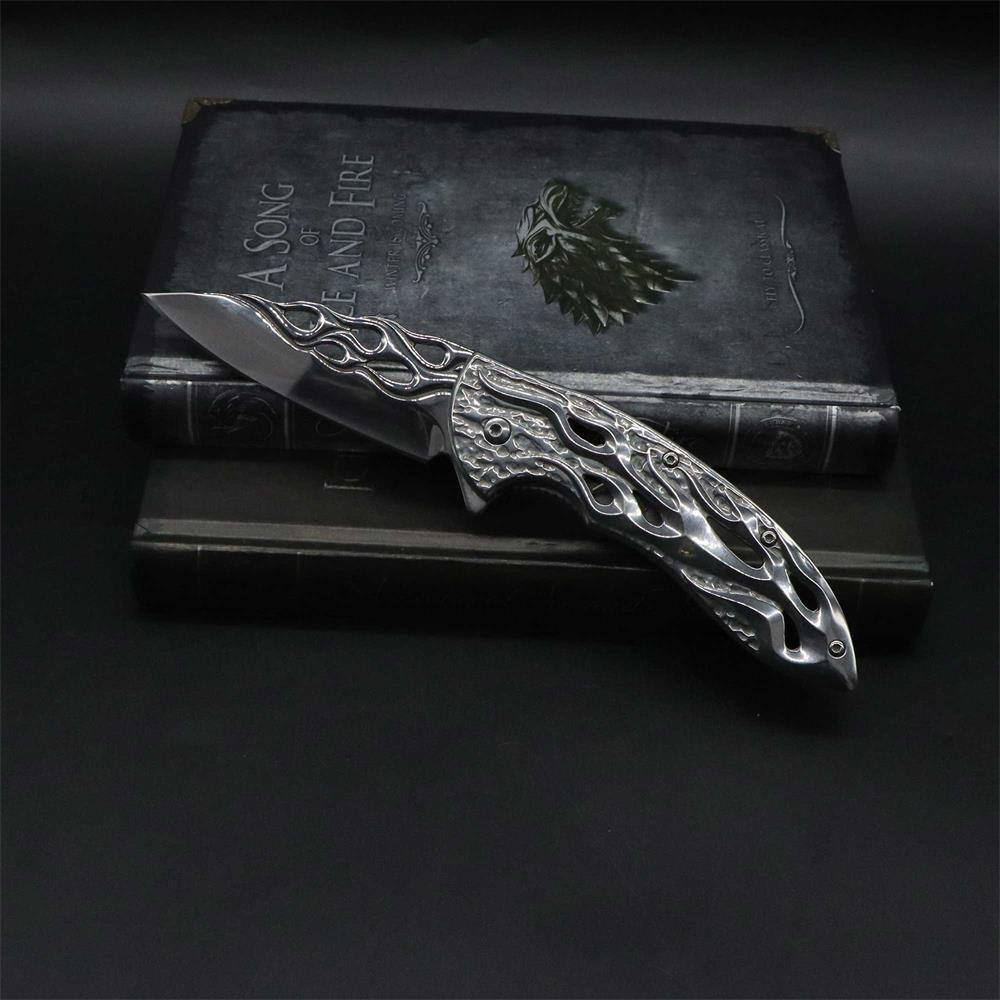 Fantastic Flame Shape Folding Knife - Tophatter Daily Deals