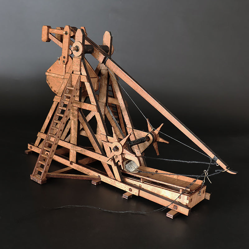 AM003 Stone thrower Wooden Mechanical Military Hobby Toys Kits For Adult 3D Mechanical Model Kit - Tophatter Daily Deals