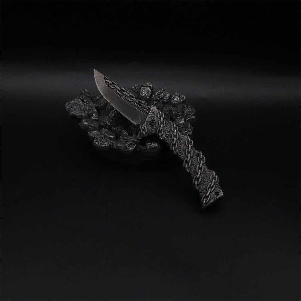 Cool Punk Knife Chain Folding Knife - Tophatter Daily Deals