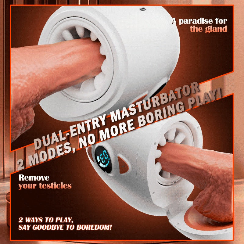 Acmejoy - Electric Male Masturbator with Rotating Piston, Glans Vibration & Testicle Massage Masturbation Cup - Tophatter Daily Deals