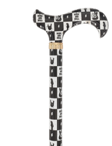 HD Pattern Designer Cane - Matching Handle & Shaft - Durable Adjustable Aluminum - Tophatter Daily Deals