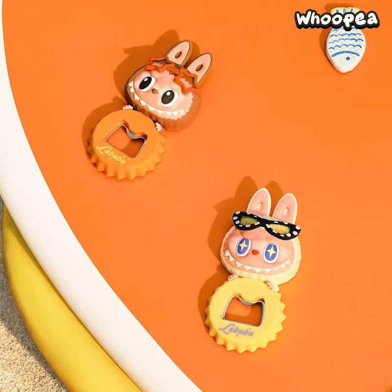 Labubu The Monsters Jump Into Summer Series Bottle Opener Fridge Magnet - Tophatter Daily Deals