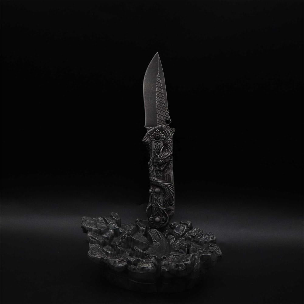 Evil Dragon Sculpture Knife Folding Knife - Tophatter Daily Deals