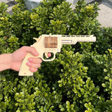 Assembled Revolver Wooden Rubber Band Gun Model Kit - Tophatter Daily Deals
