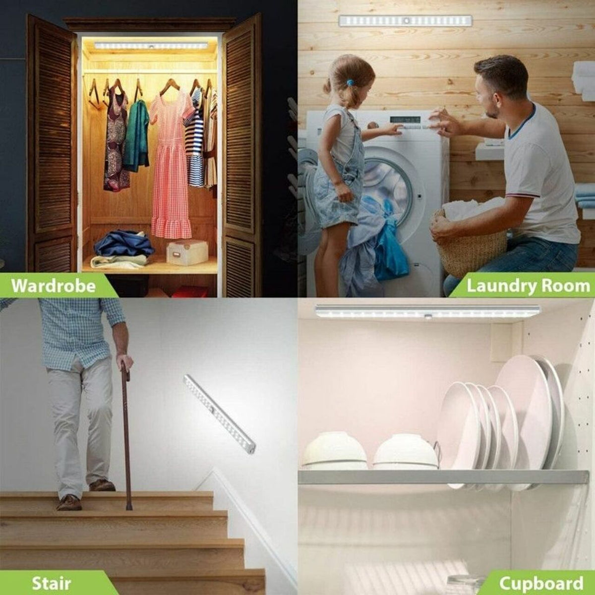 Stick Anywhere LED Motion Activated Sensor Light Rechargeable Indoor Lighting - Tophatter Daily Deals