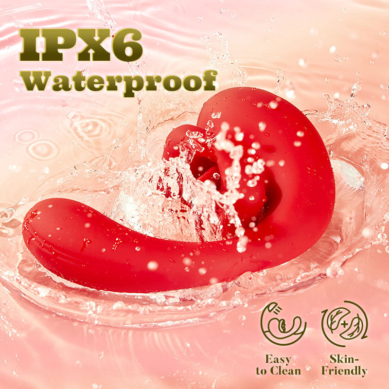 Acmejoy - Tongue Licking Vibrator with 10 Biting Clitoral Stimulators Vibrators - Tophatter Daily Deals