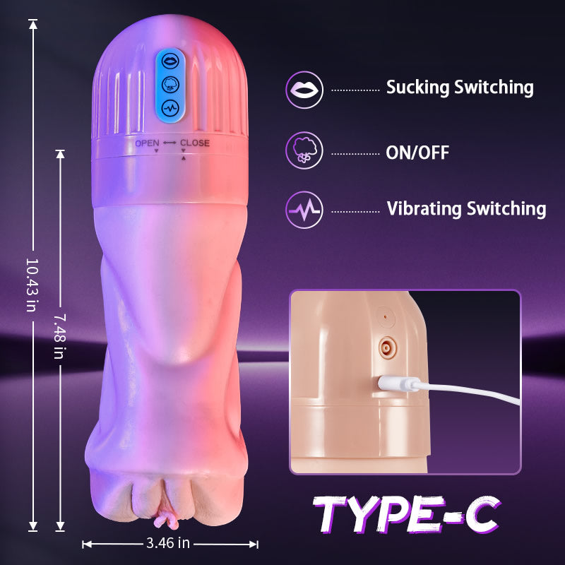 Beate - 5 Sucking Oral Swallowing 10 Vibrating Massage Training Masturbation Cup Masturbation Cup - Tophatter Daily Deals