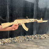 AK47 Wooden Rubber Band Replica Gun Model Kit - Tophatter Daily Deals