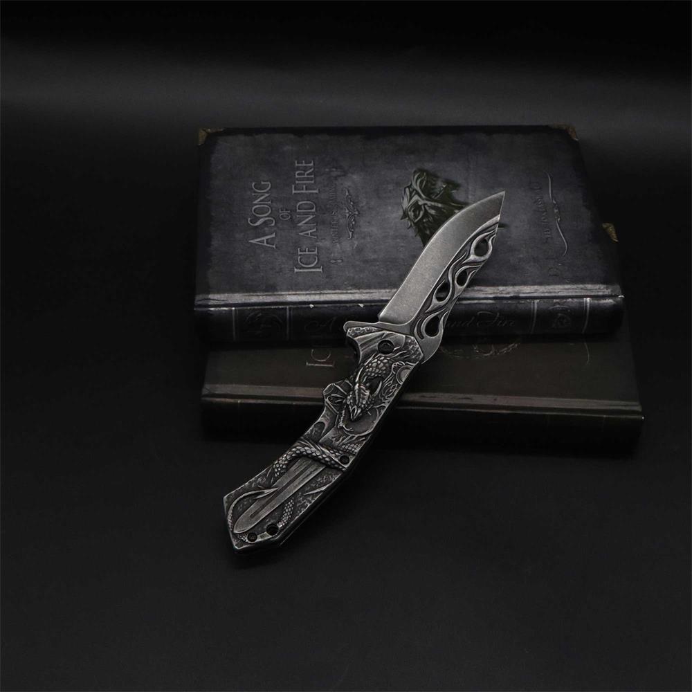 Cool Dragon With Sword Folding Knife - Tophatter Daily Deals