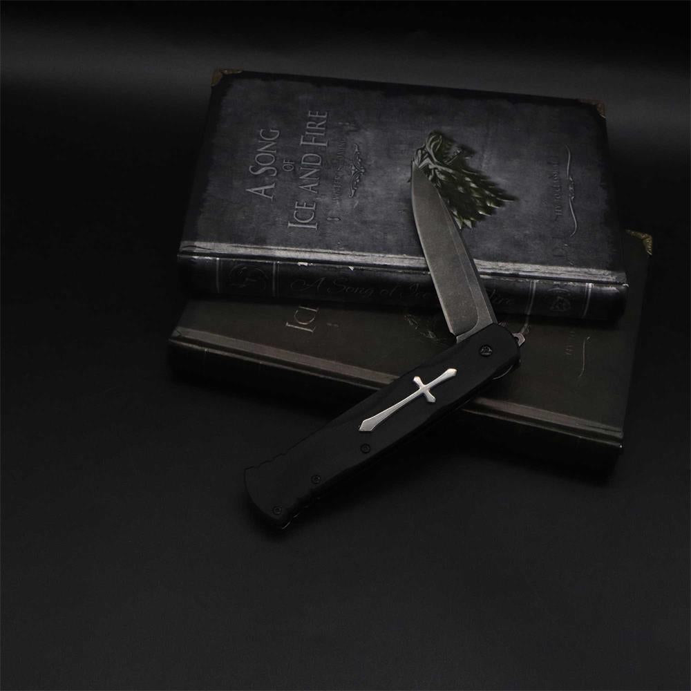 Cross Knife Christian Folding Knife - Tophatter Daily Deals