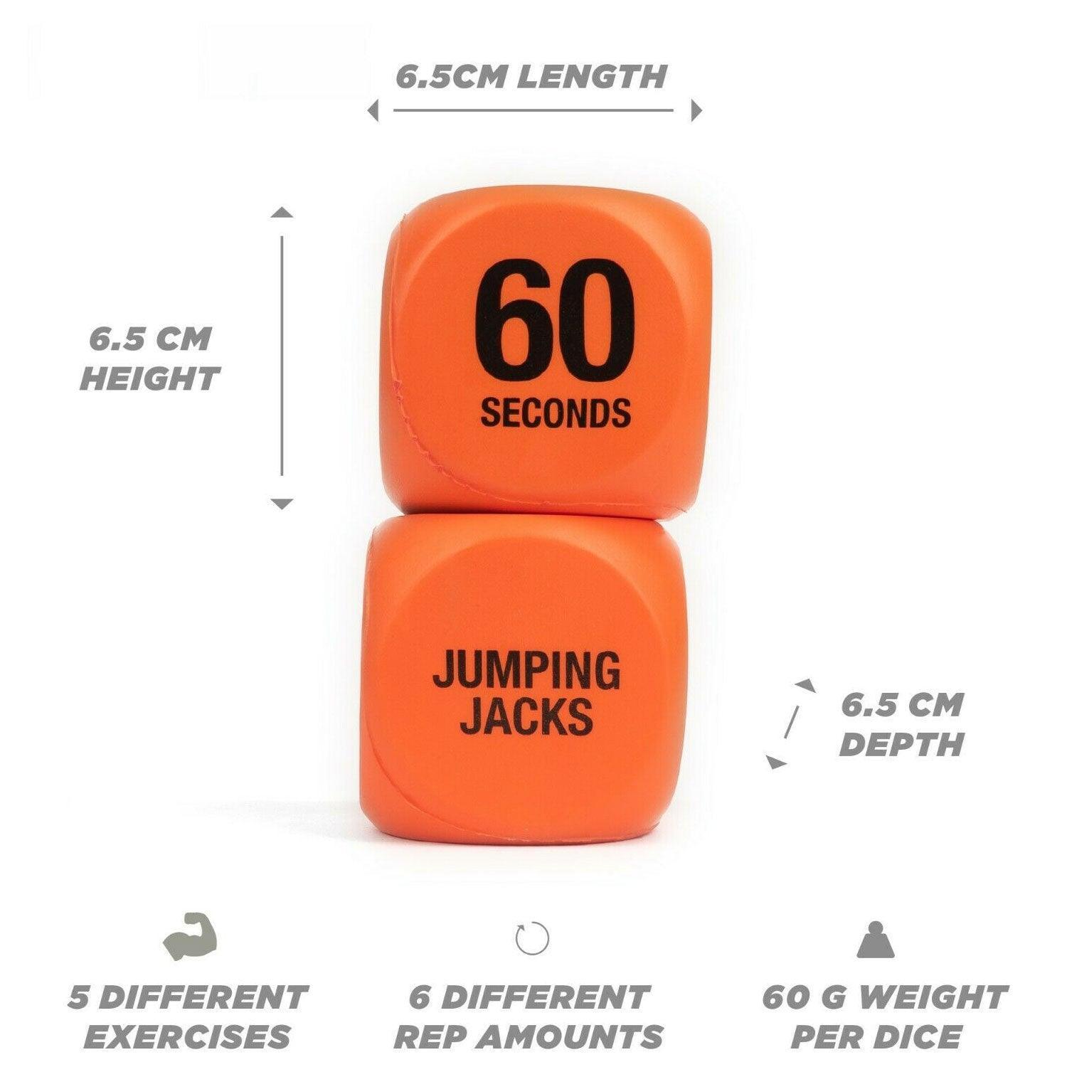 Exercise Dice – Switch Up Training Routines, Workout Fun – Fitness Decision Dice – HIIT and Exercises – Home and Gym – Orange Exercise & Fitness - Tophatter Daily Deals