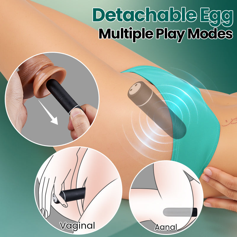 Acmejoy - 9 Vibration Strap-on Dildo for Gay Lesbian Couple Play Dildos - Tophatter Daily Deals