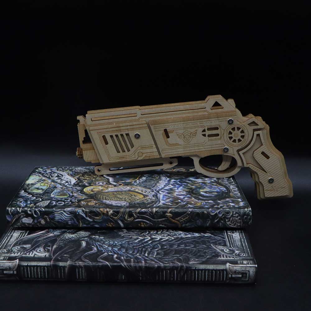 3D Wooden Rubber Band Gun Model Kit - Tophatter Daily Deals