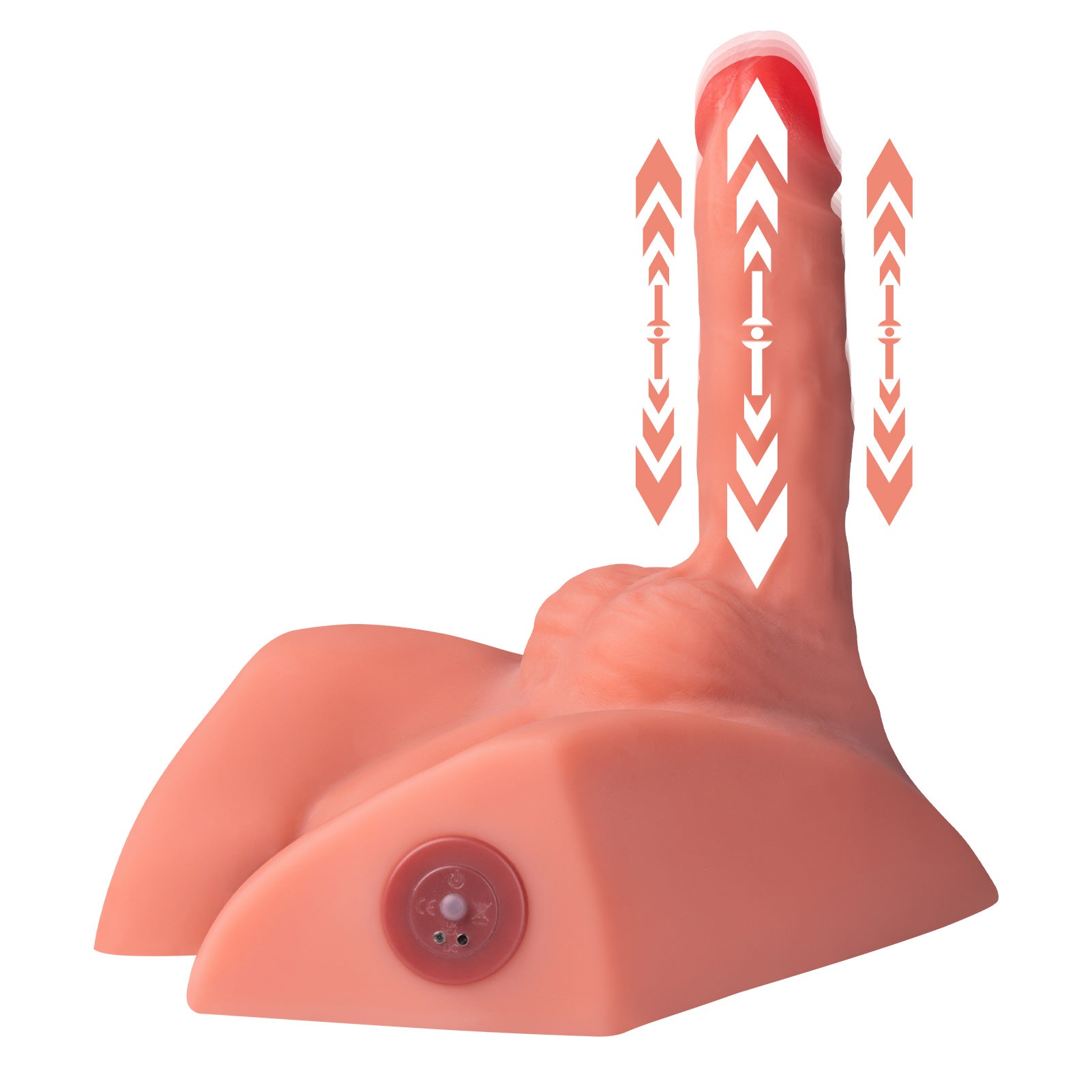 Micah - Hands-Free Realistic Butt with Thrusting Dildo Unisex Masturbator Brown Masturbators - Tophatter Daily Deals