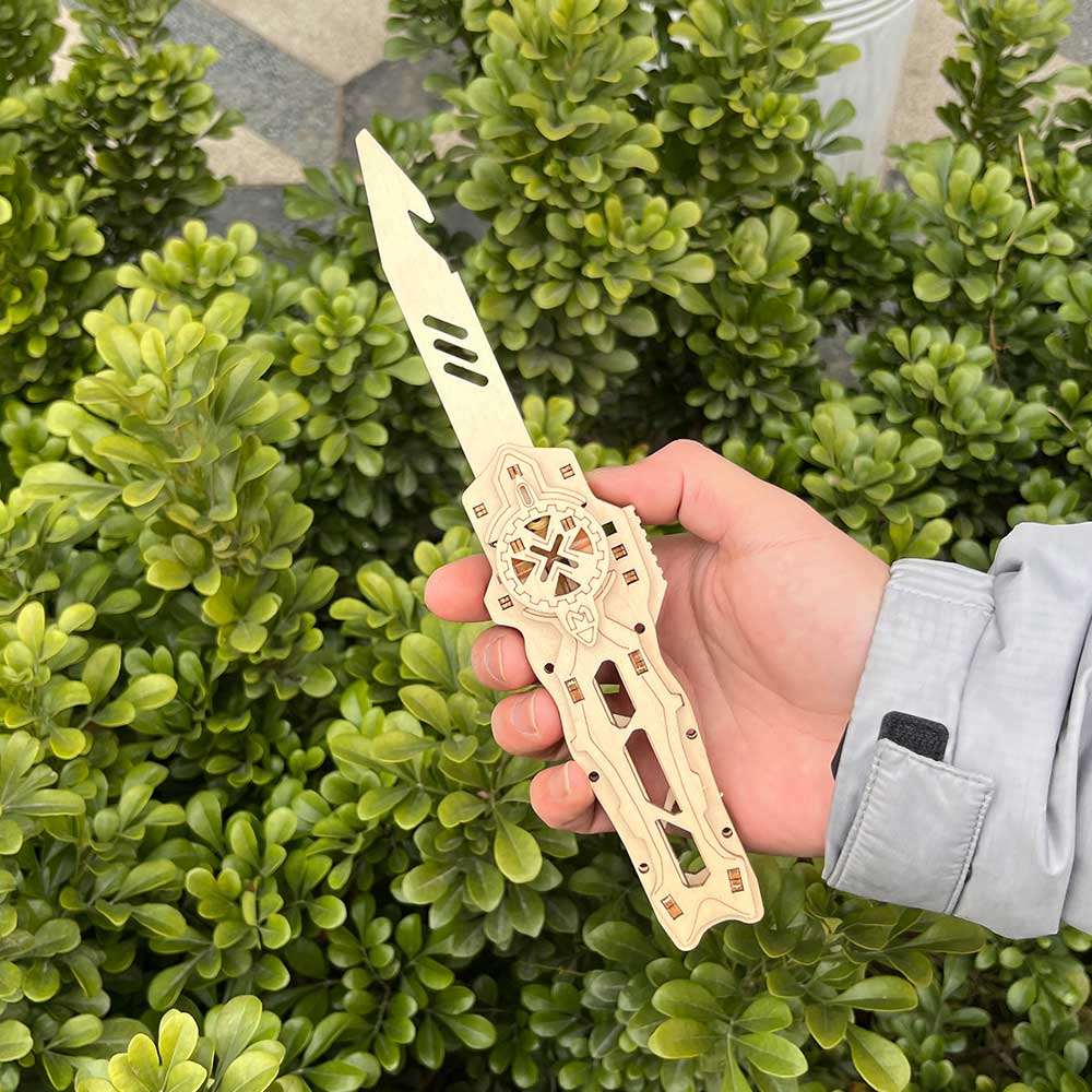 Wooden Switchblade Model Kit Wood knife - Tophatter Daily Deals