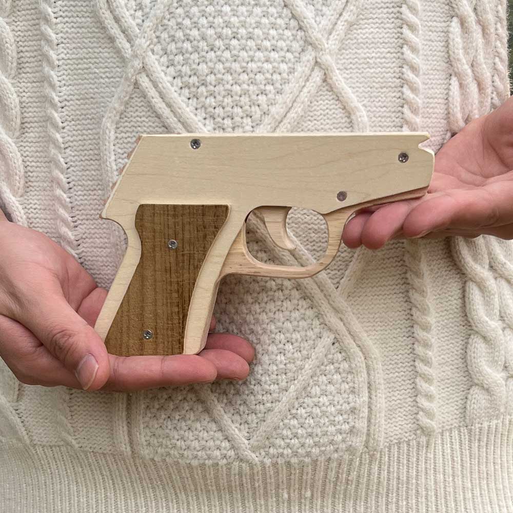 Makarovpistol Assembled Pistol Wooden Replica Rubber Band Gun - Tophatter Daily Deals
