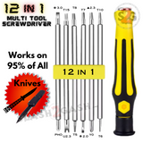 12 in 1 Multi-Tool Screwdriver w/ Swivel Top - Knife Disassembly Tool Knife-Accessory - Tophatter Daily Deals