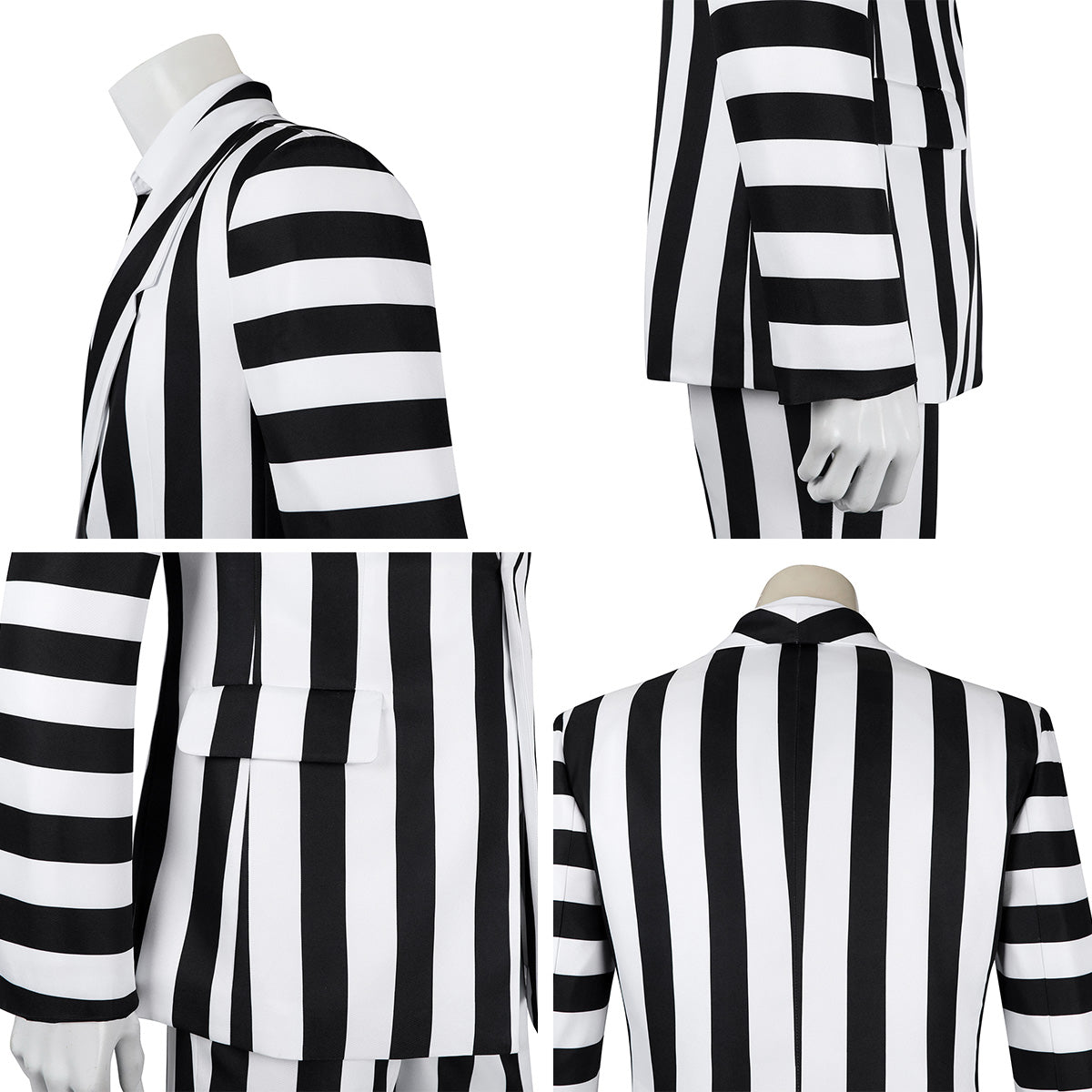 Beetlejuice 2 Beetlejuice Halloween Black And White Cosplay Costume Costume - Tophatter Daily Deals