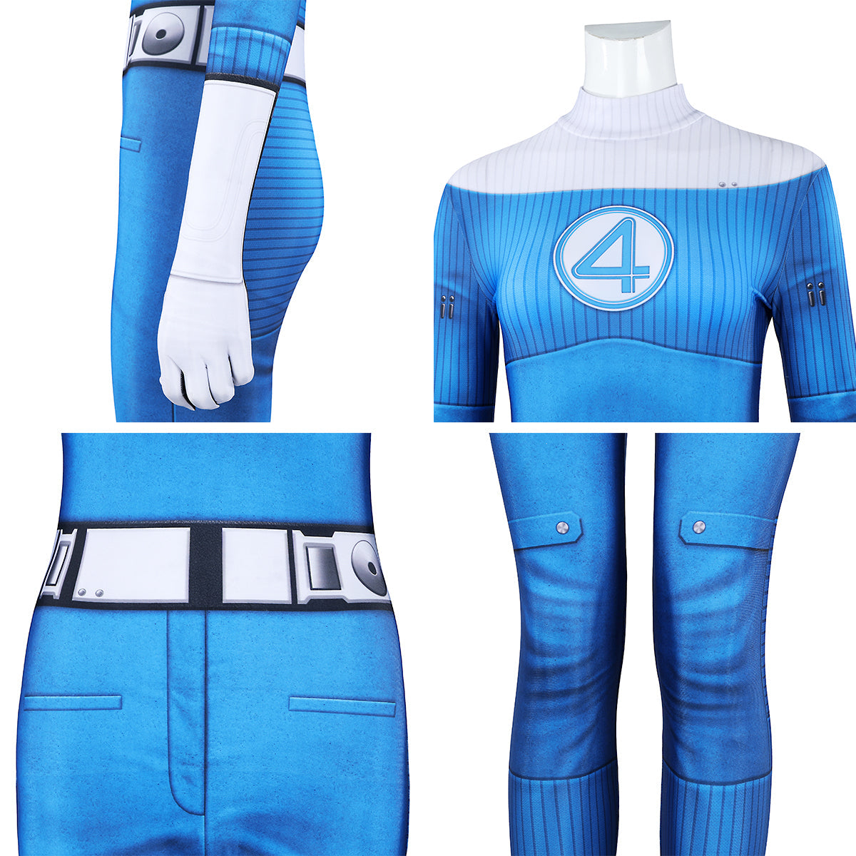 The Fantastic Four: First Steps Invisible Woman Sue Storm Jumpsuit Cosplay Costume Costume - Tophatter Daily Deals