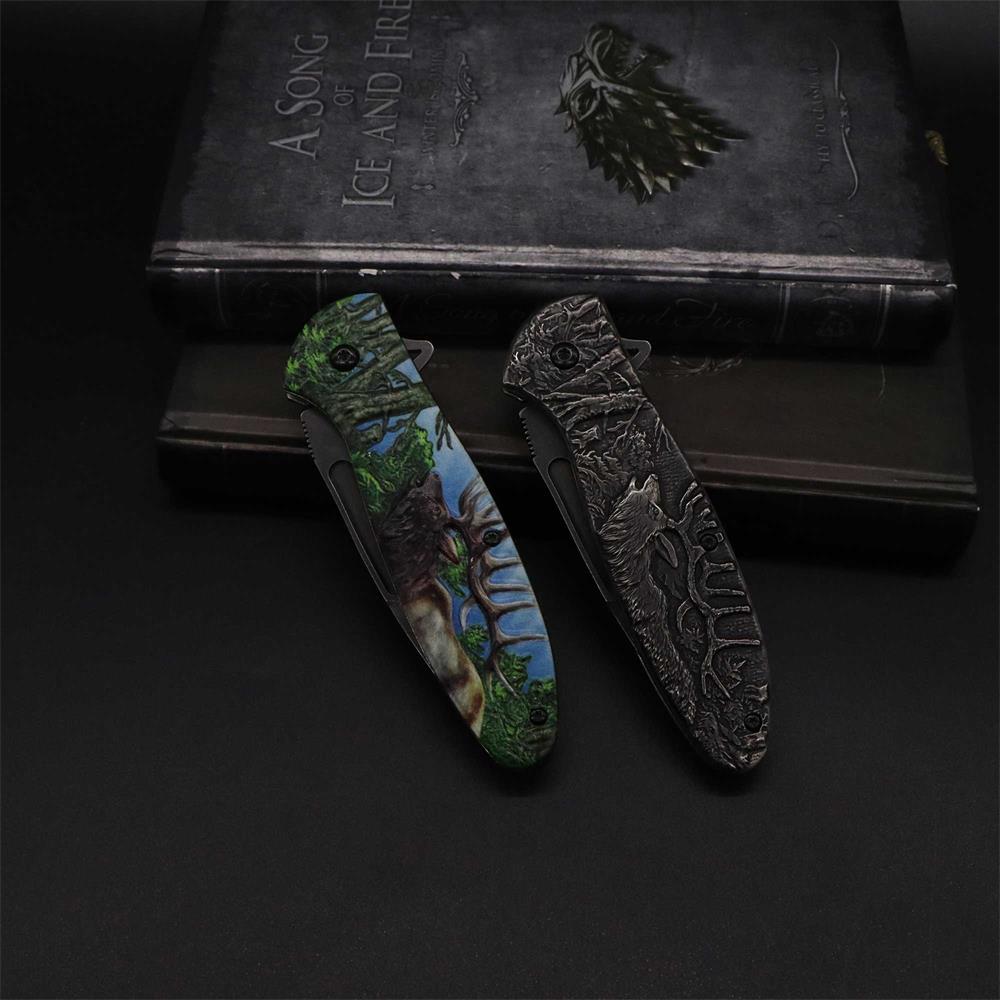 Male Deer Folding Knife Portable Camping Tool - Tophatter Daily Deals