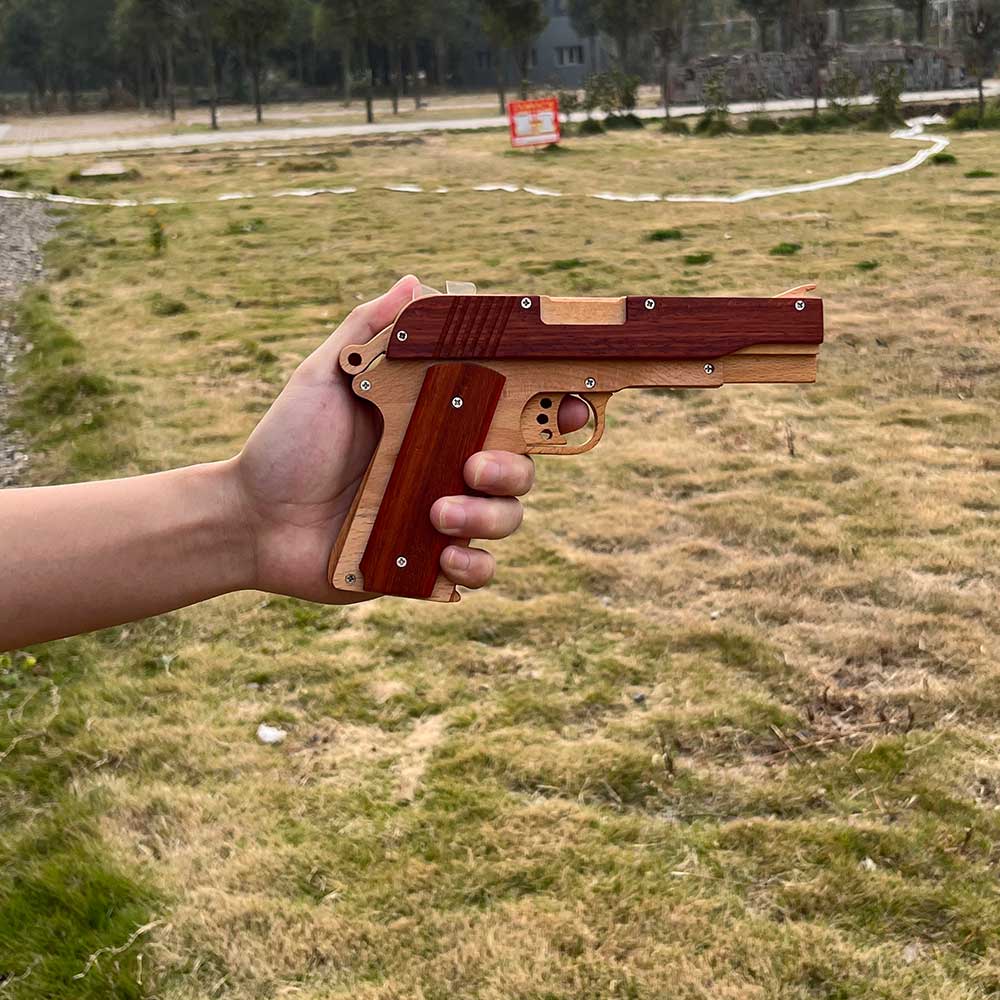 M1911 Wooden Rubber Band Gun Model - Tophatter Daily Deals