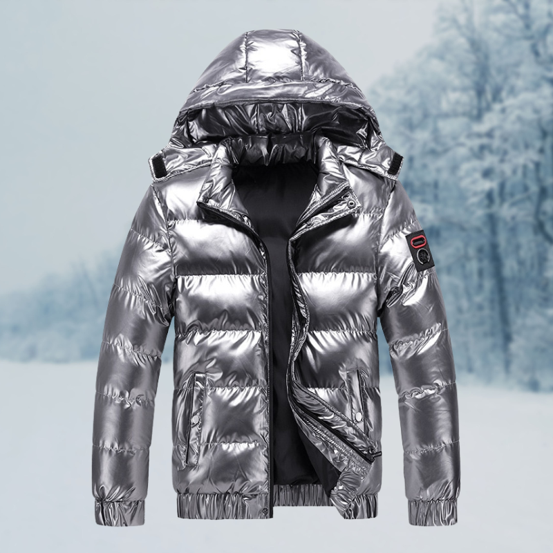 Windproof Men’s Puffer Jacket – Quilted Insulated Shell - Tophatter Daily Deals