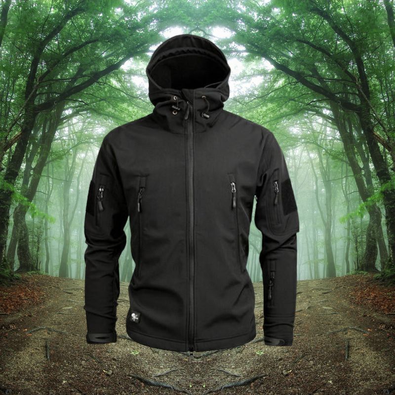 Waterproof Men's Outdoor Jacket - Military Cut, Poly Blend - Tophatter Daily Deals