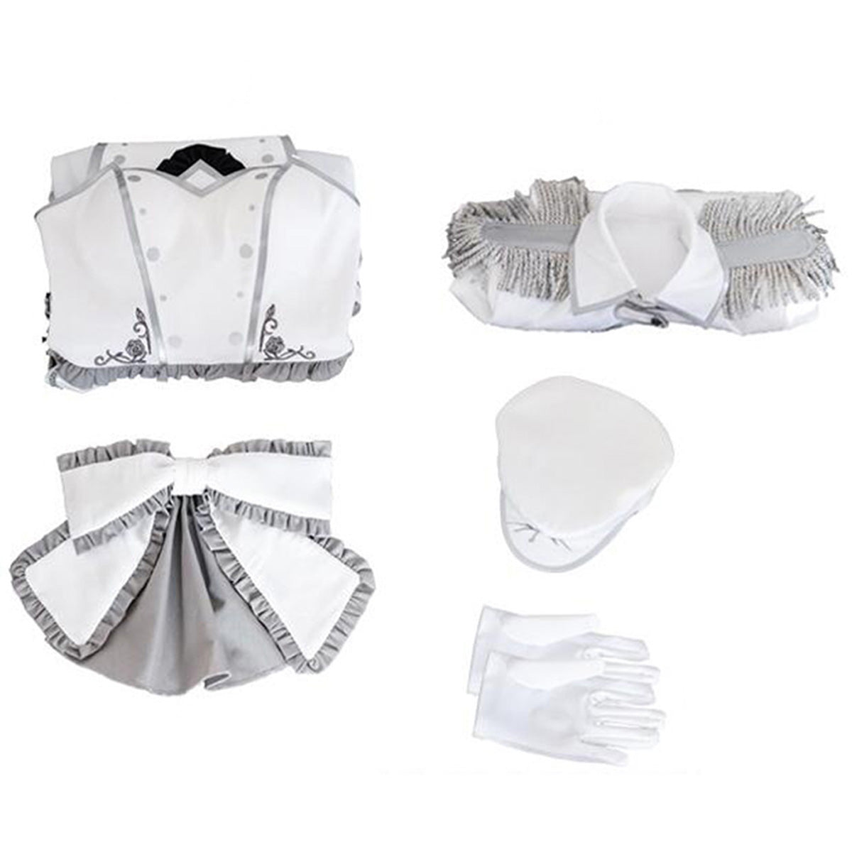 Date A Bullet Date A Live White Queen Kurumi Tokisaki Nightmare Wthie Dress Cosplay Costume Costume - Tophatter Daily Deals