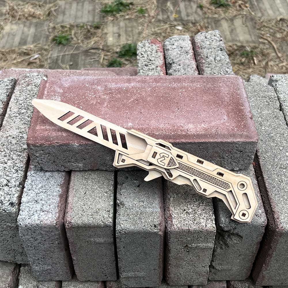 6 Cool Wooden Knife Model Kit 3D Blade Puzzle Toy Ballistic Knife - Tophatter Daily Deals