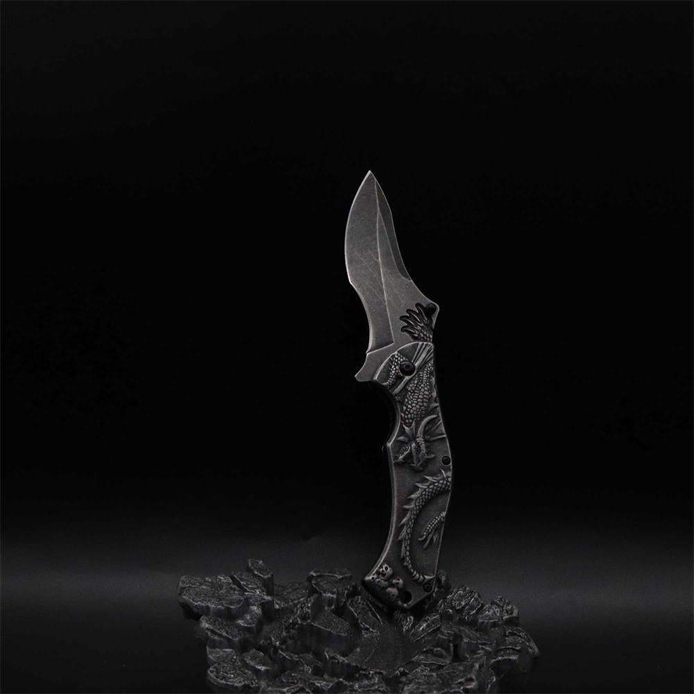 Evil Dragon Relief Folding Knife - Tophatter Daily Deals