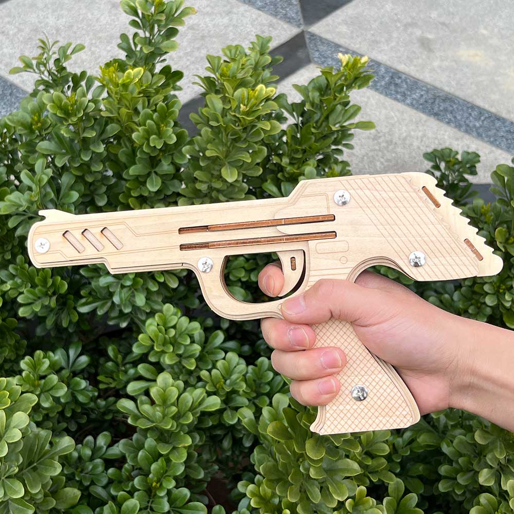DIY 3D Semi-auto Rubber Band Pistol Model Kit - Tophatter Daily Deals