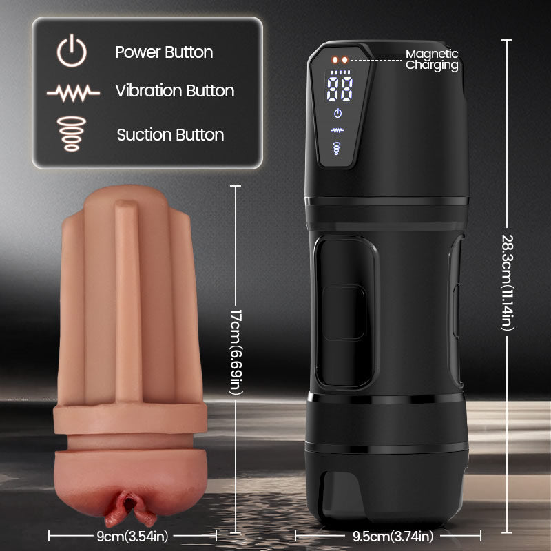 Challenger - 10 Vibrations, 5 Suctions, Ultra-Realistic Vagina, Simulated Masturbator - Tophatter Daily Deals