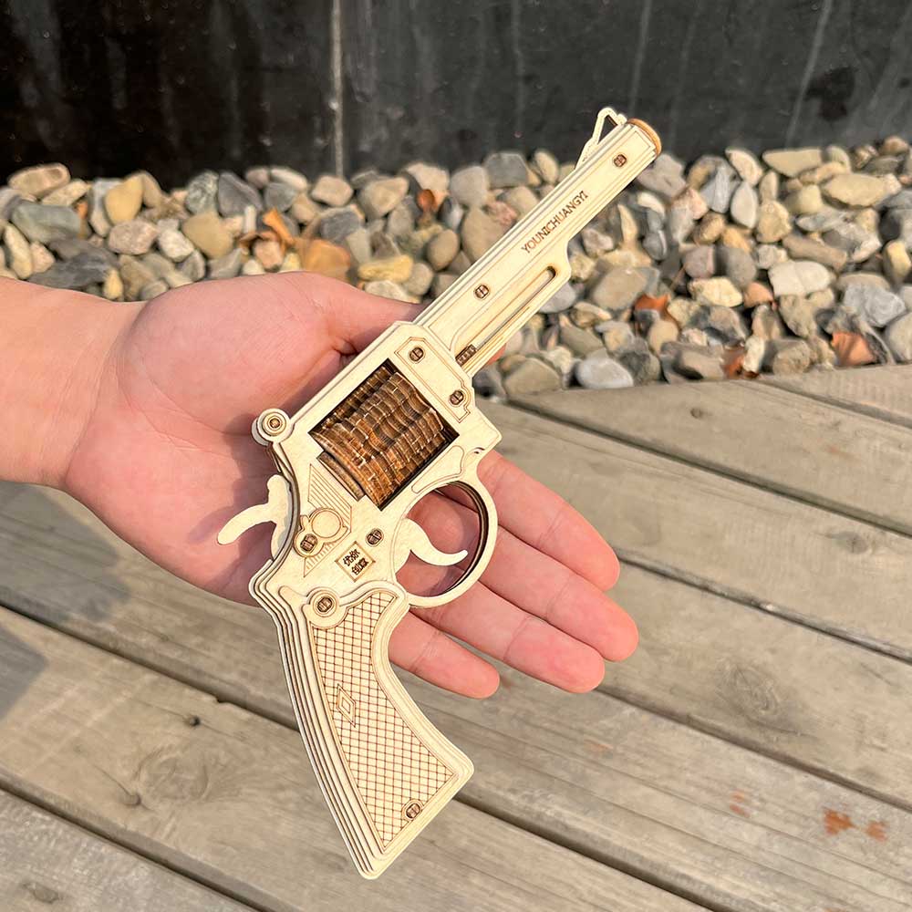 Revolver Wooden Model Kit S&W Gun - Tophatter Daily Deals